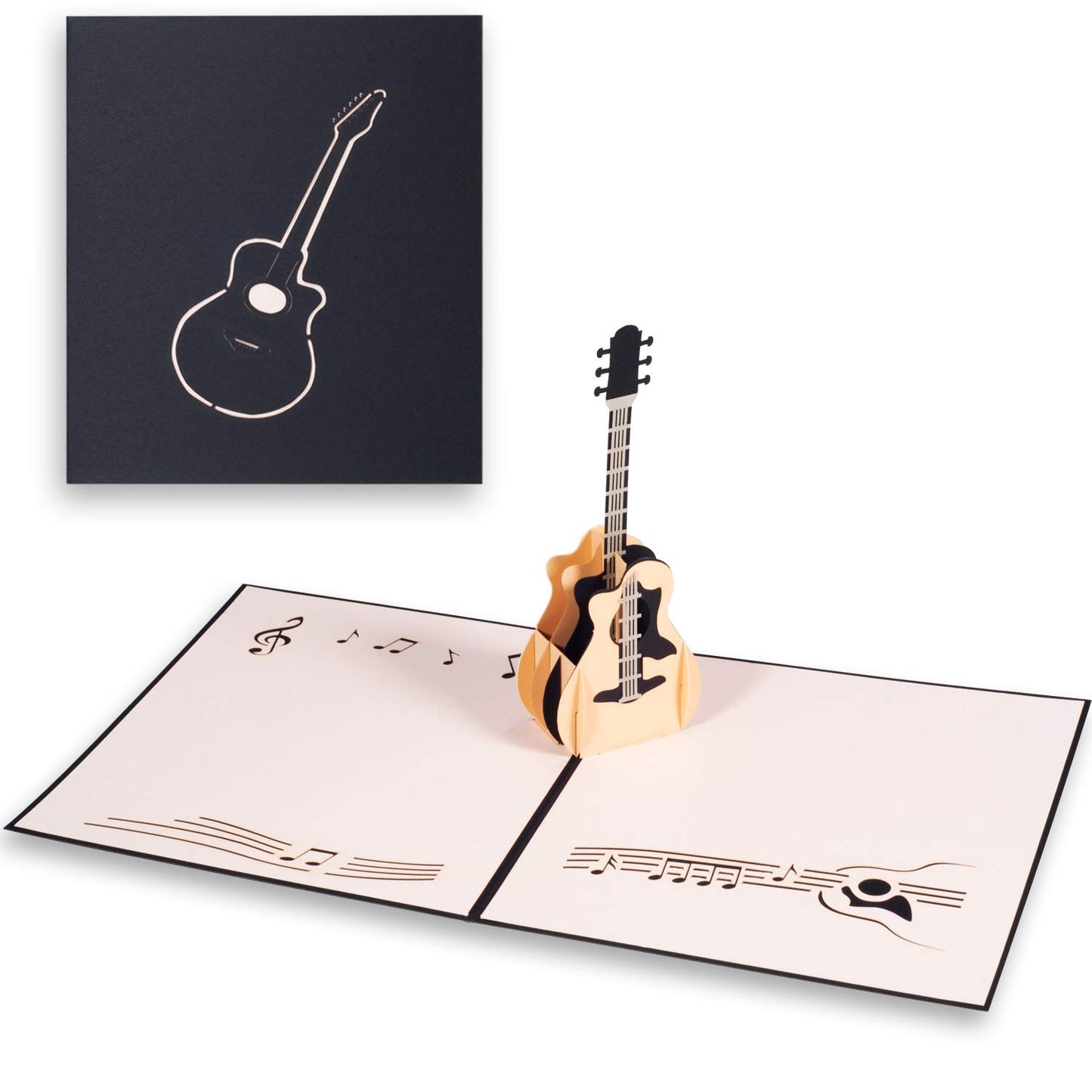 Melodía sorpresa – Tarjeta con guitarra que salta al abrirse
