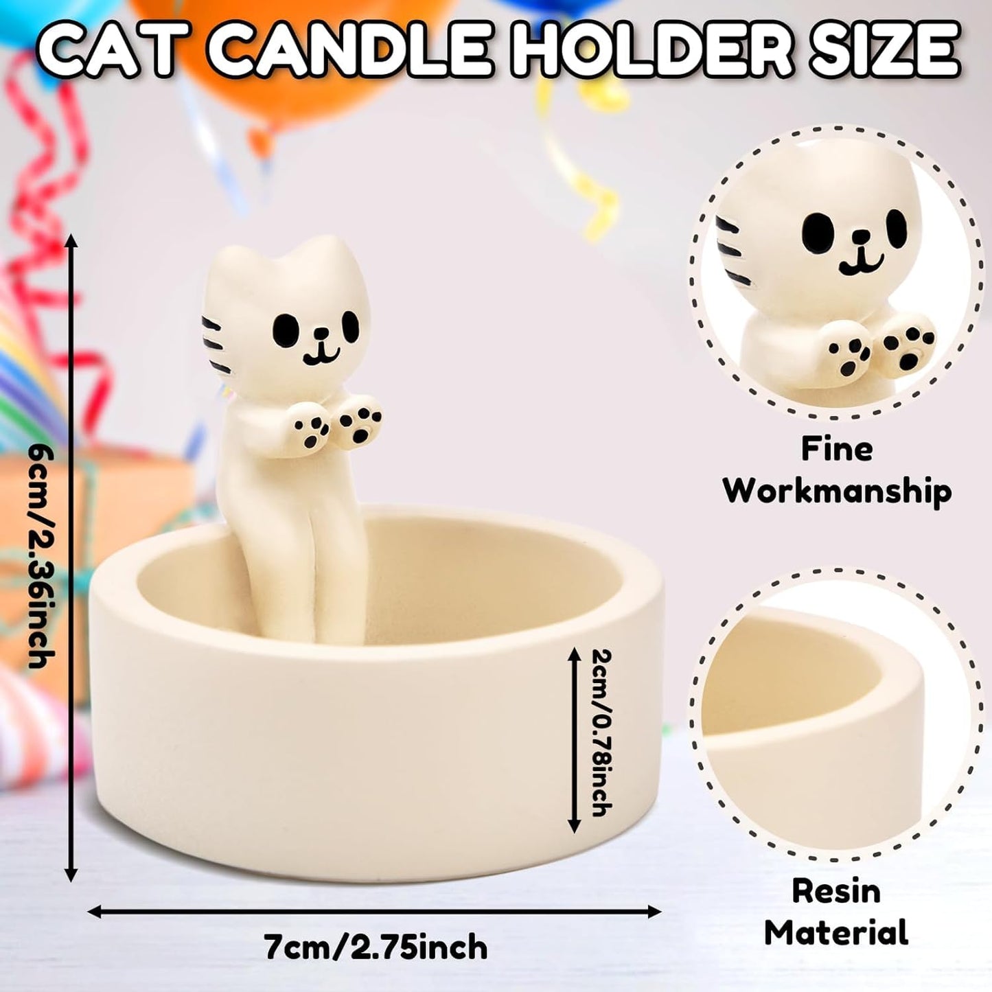 Velita y gatito – Portavelas adorable para amantes de los gatos