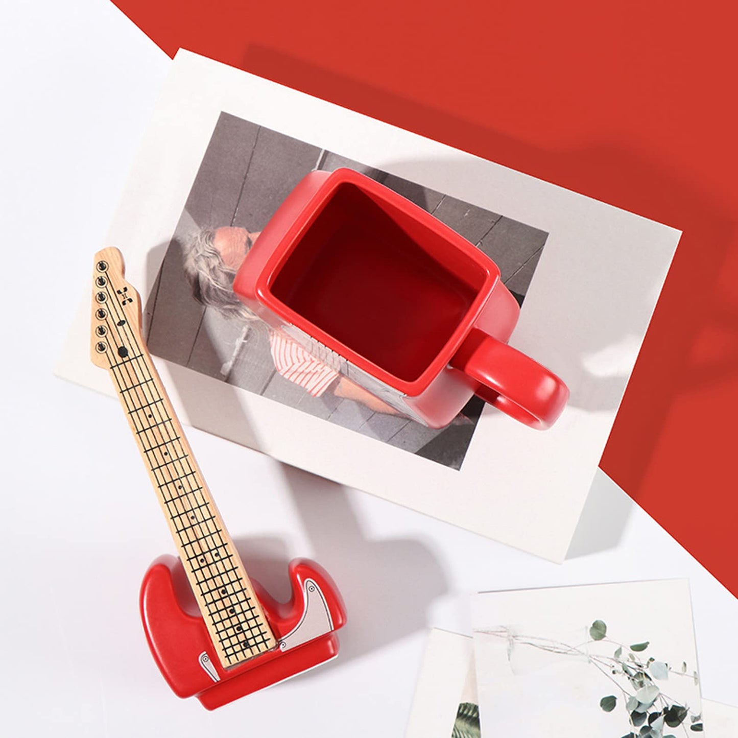 Taza guitarra creativa – Café con acordes de estilo