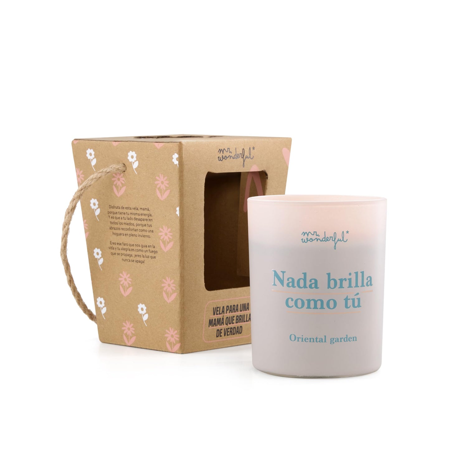 Mr.Wonderful - Vela - Nada brilla como tú - Regalo Día de la Madre - Vela perfumada realizada en cera vegetal, recipiente de cerámica