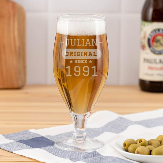 Copa de cerveza personalizada – Espuma con nombre y apellidos