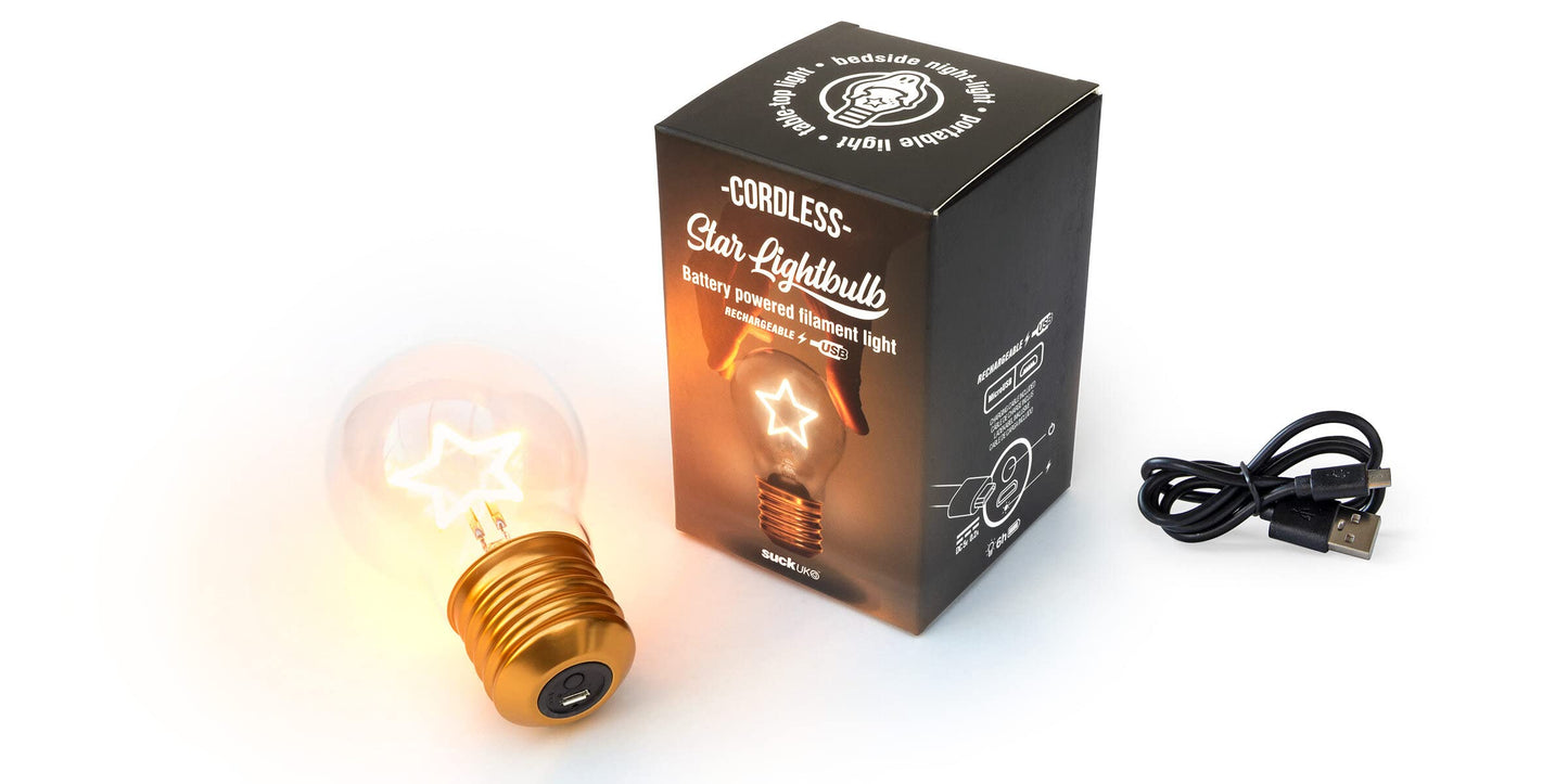 Bombilla con estrella – Ilumina tu rincón con una chispa de cielo