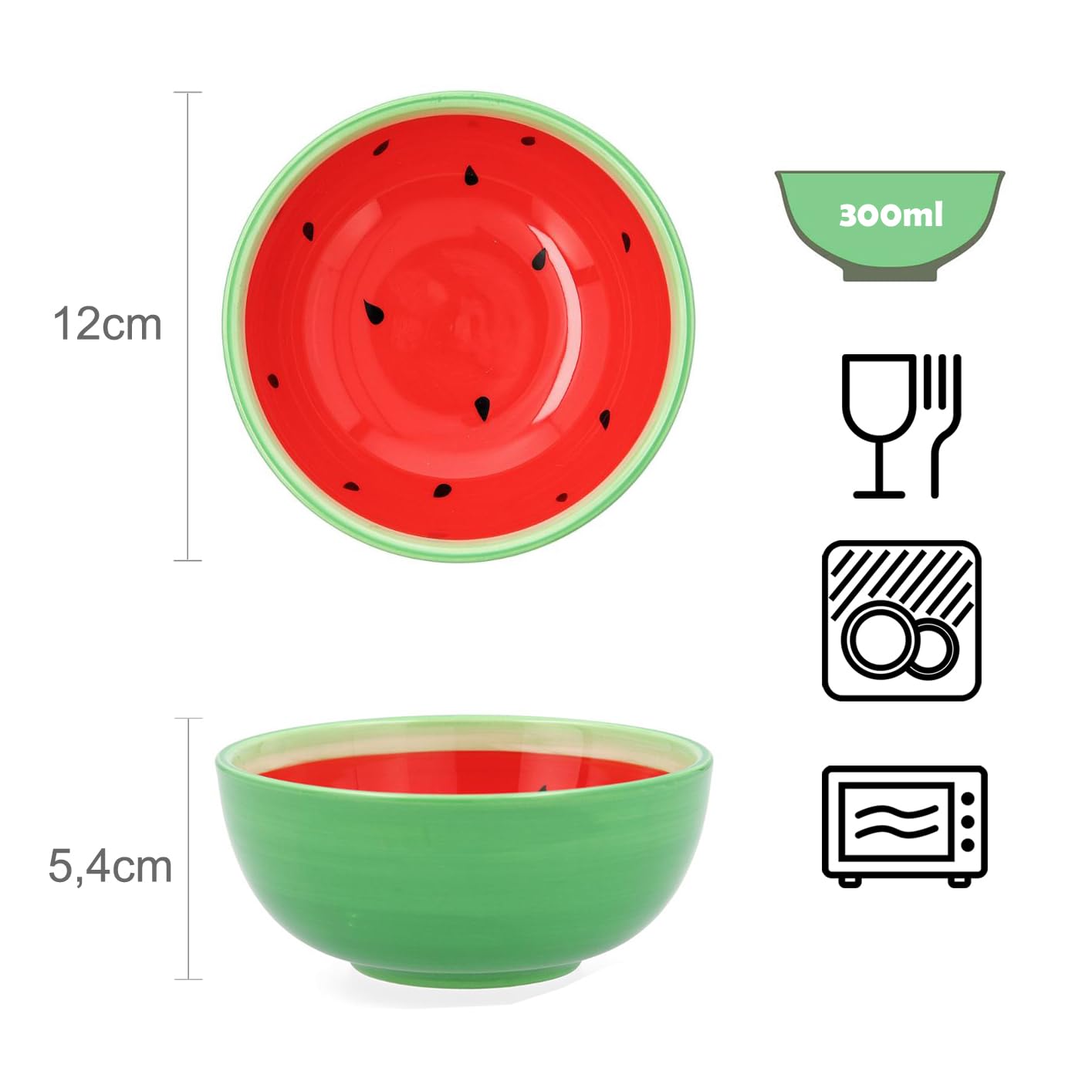 Set de 4 cuencos frutales – Aperitivos con toque de color