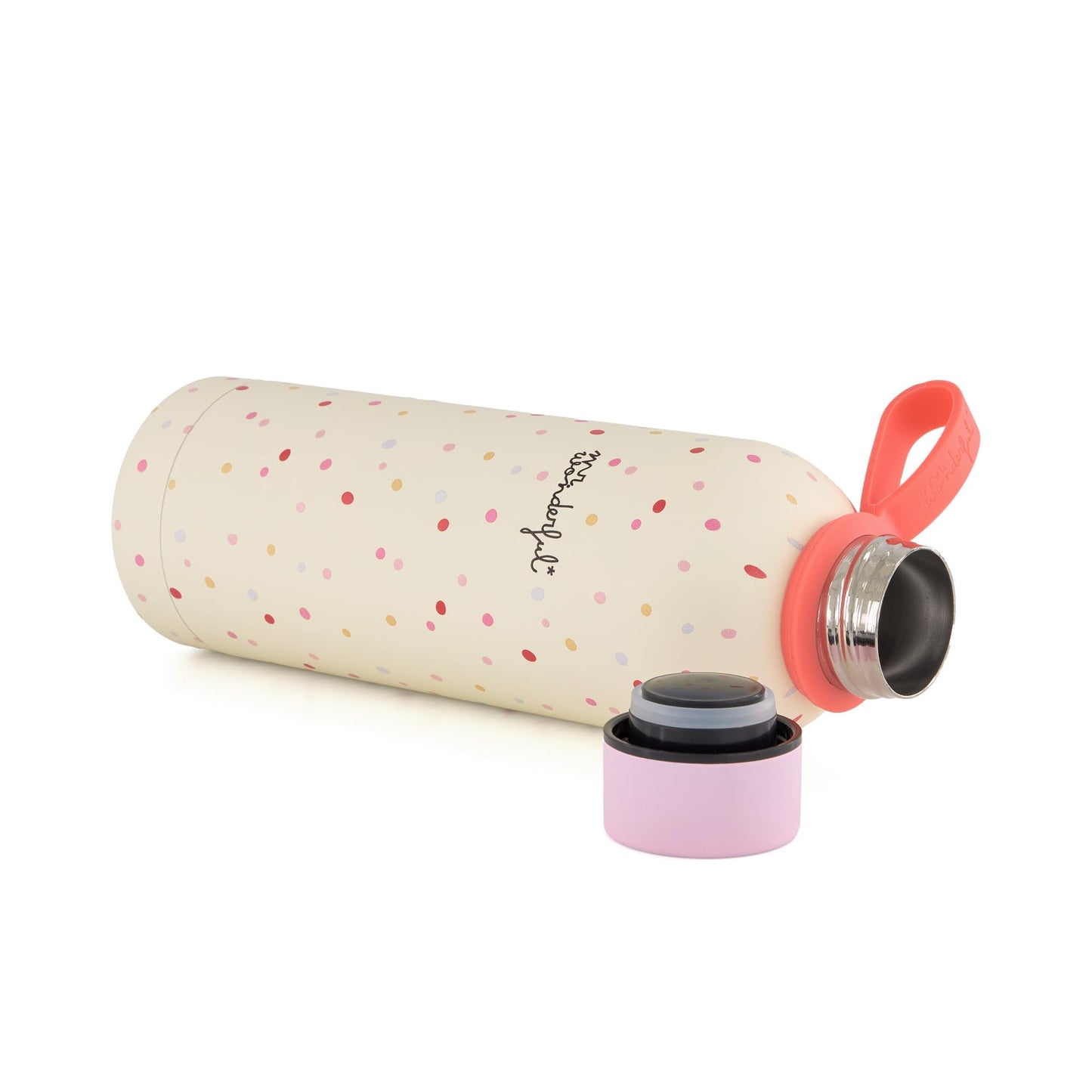 Mr. Wonderful Mr.Wonderful-Botella térmica-Topos de colores, multicolor (2506010269W0UN)