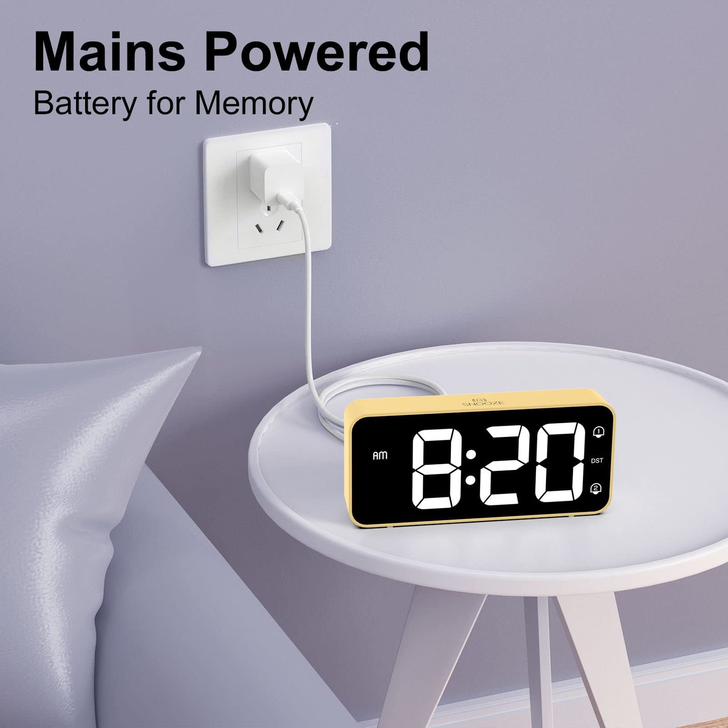 Despertador LED – Minimalismo con luz, hora y temperatura