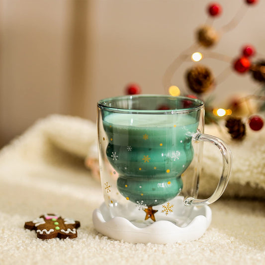 Tazas árbol de navidad – Diseño navideño con tapa incluida