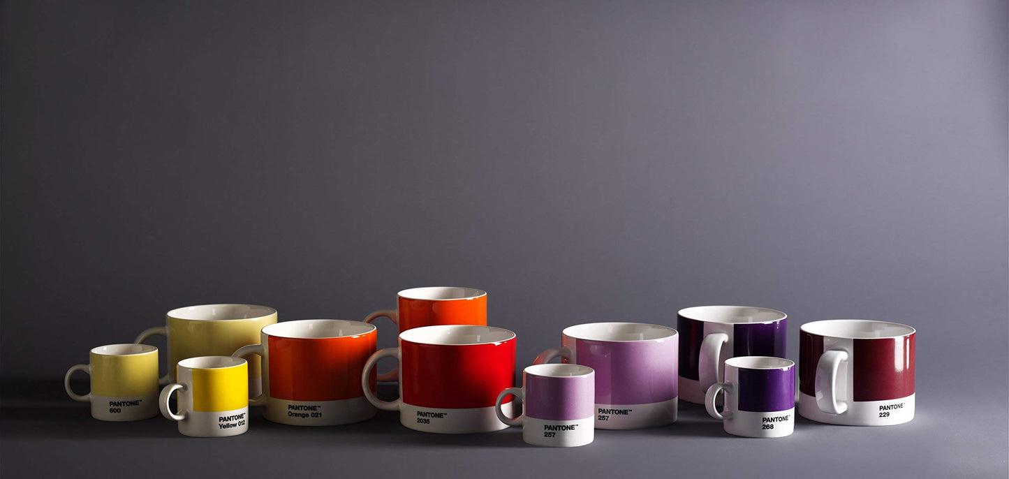 Copenhagen design Pantone Mug, Coffee/Tea Cup, Fine China (Ceramic), 375 ml, Orange 021 C, Porcelana, 1 Unidad (Paquete de 1)