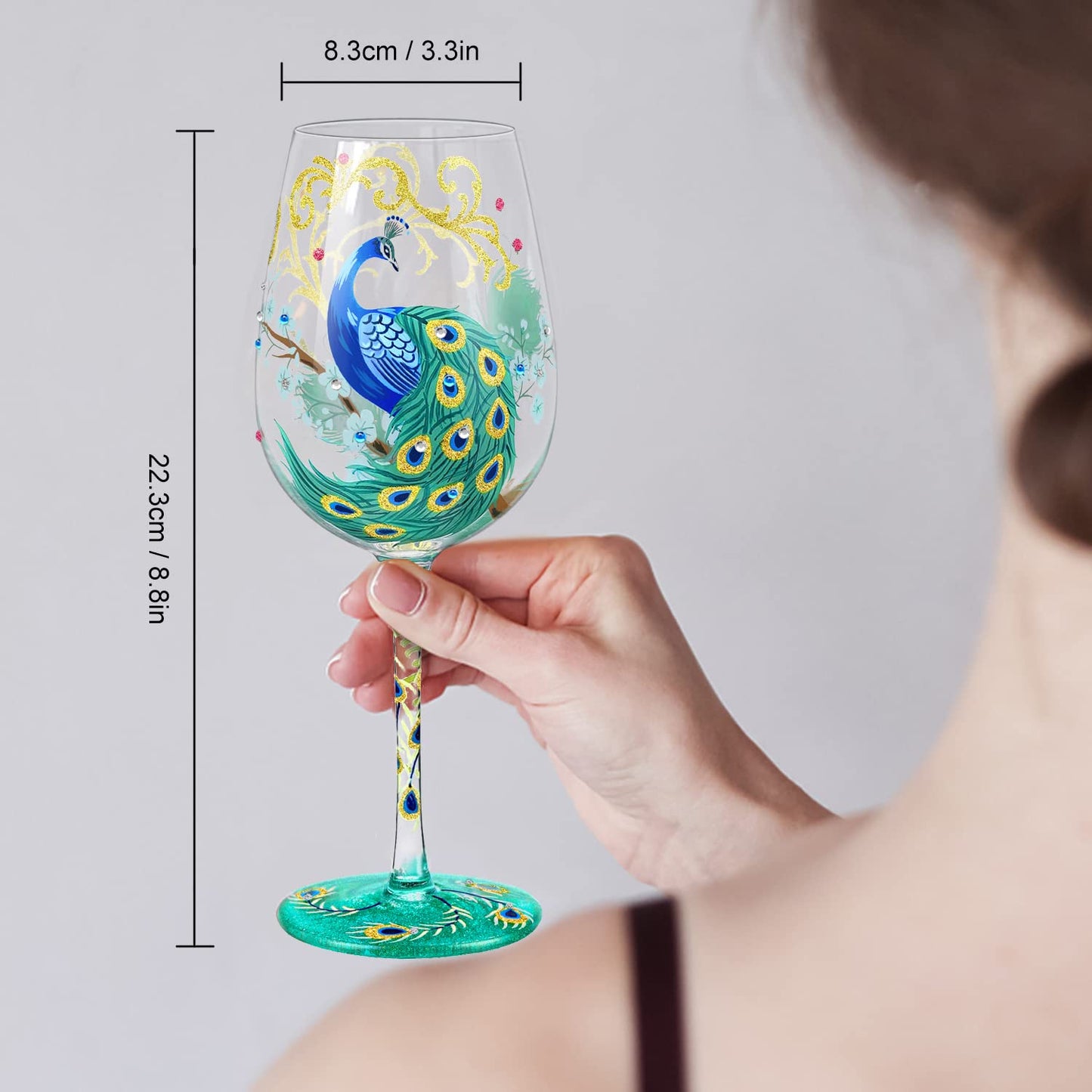 Copa de vino pavo real – Un plumaje digno de brindar