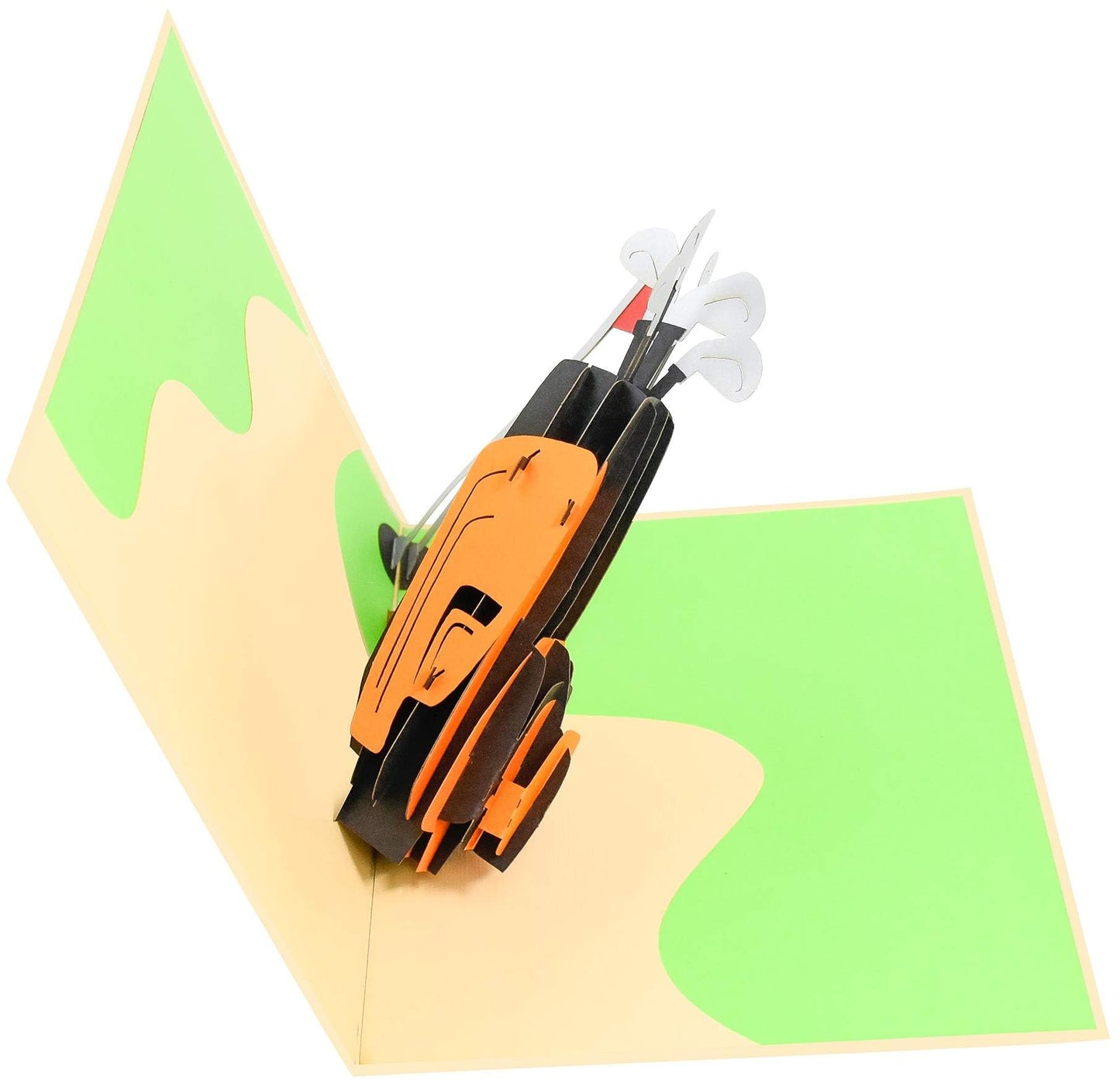 Tarjeta pop-up club de golf – Swing sorpresa en 3D