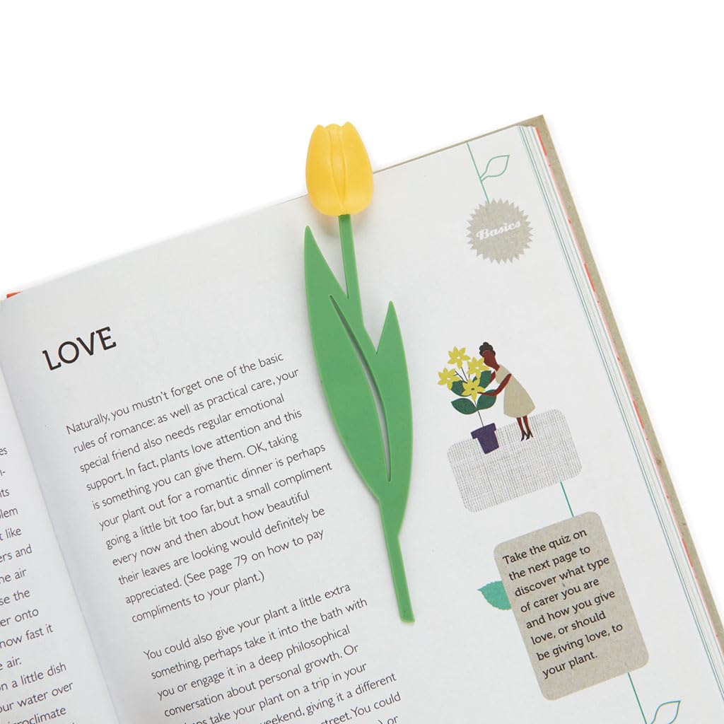Marcapáginas tulipán – Una flor amarilla que cuida tus lecturas