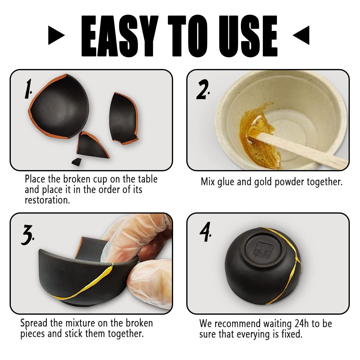 Kintsugi kit – Repara lo roto con oro y filosofía