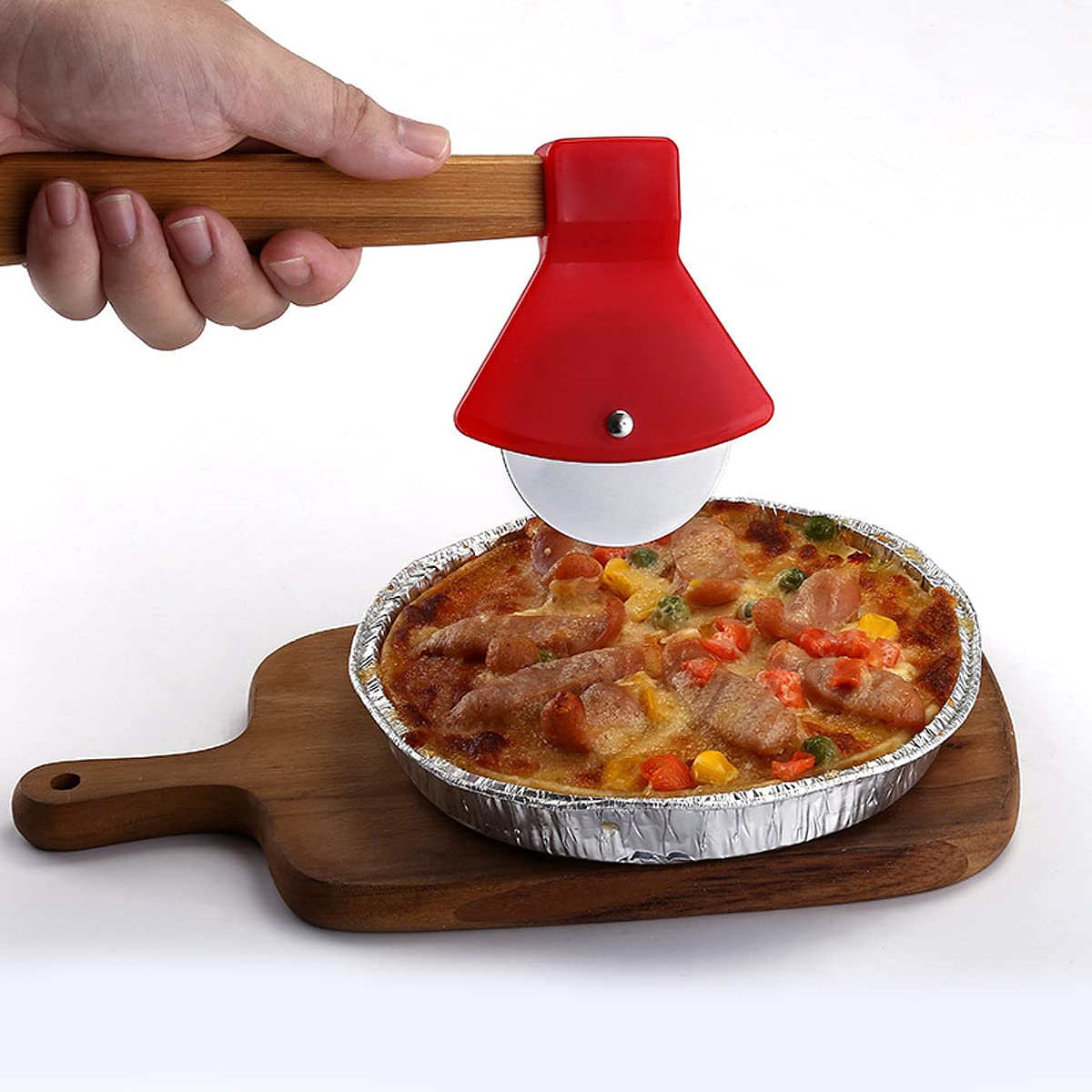 Cortapizza hacha – Parte la masa como un leñador