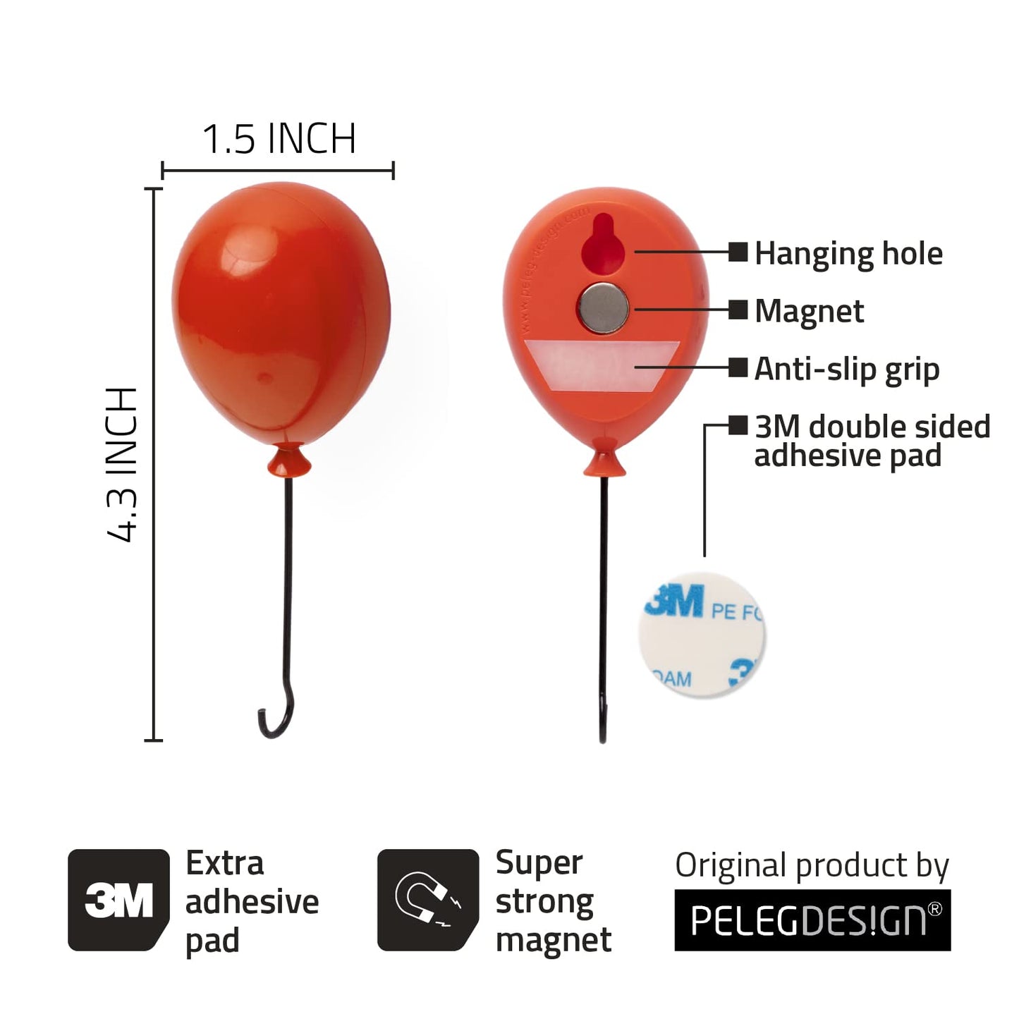 Balloongers – Ganchos para llaves con forma de globo