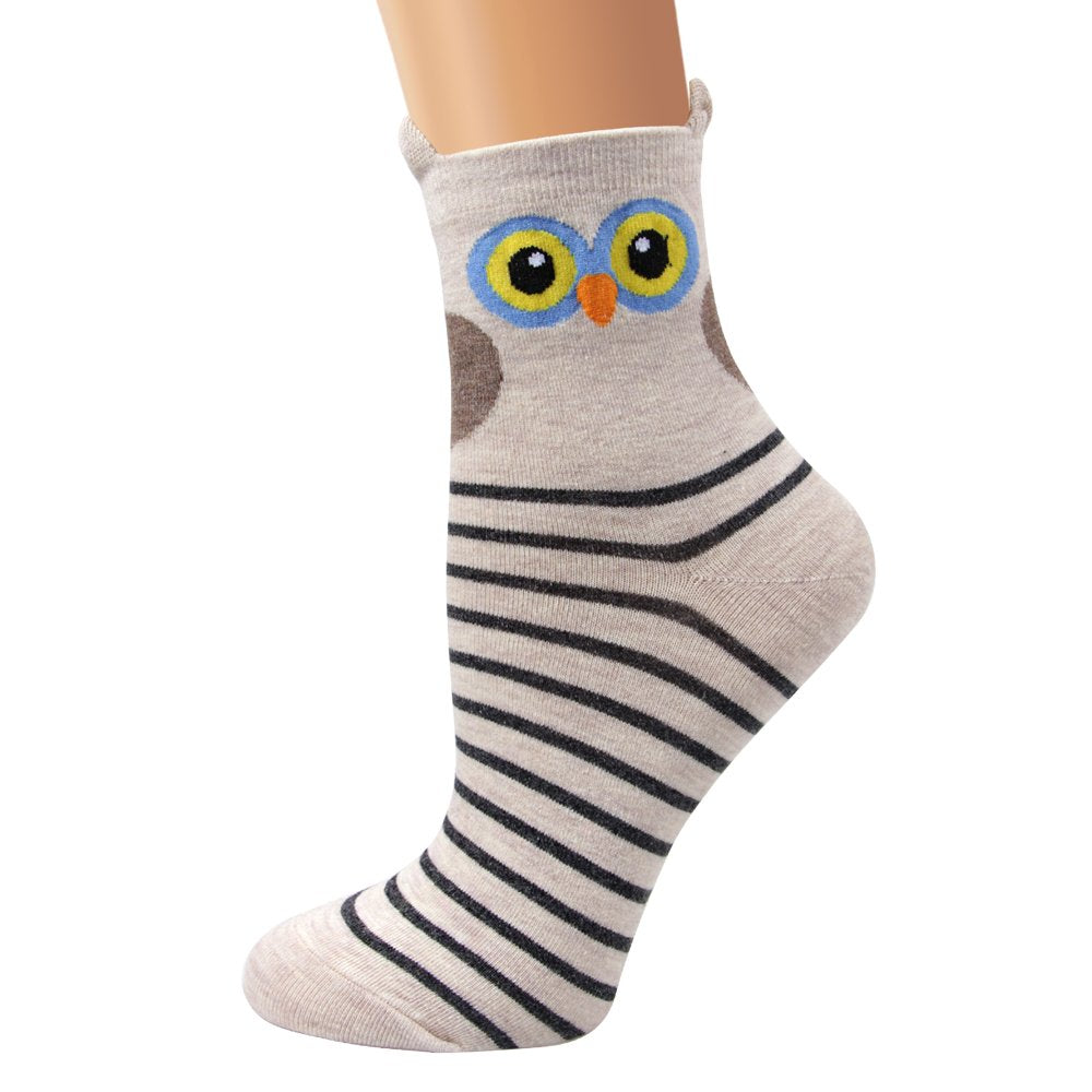 Calcetines Owl Squad – Rayas, ojos y un vuelo de diversión