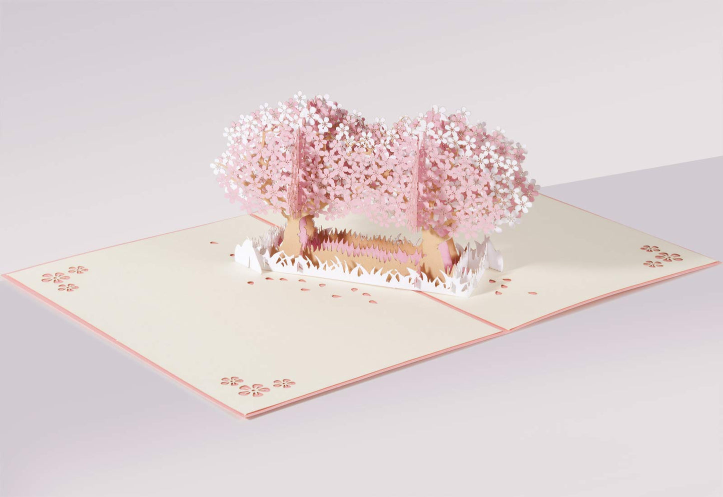 Bajo el cerezo – Tarjeta 3D romántica con flor de sakura