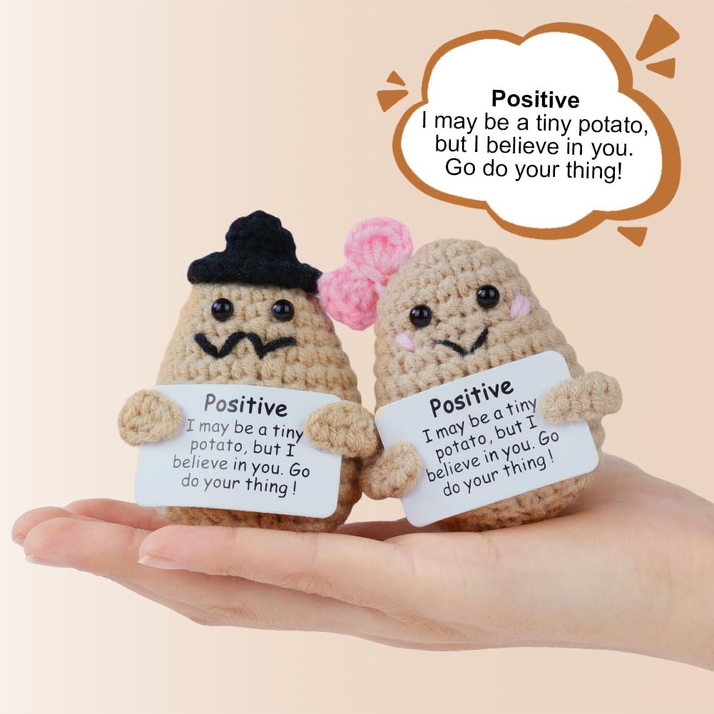 Mini pareja patata positiva – Dos muñecos con buena vibra