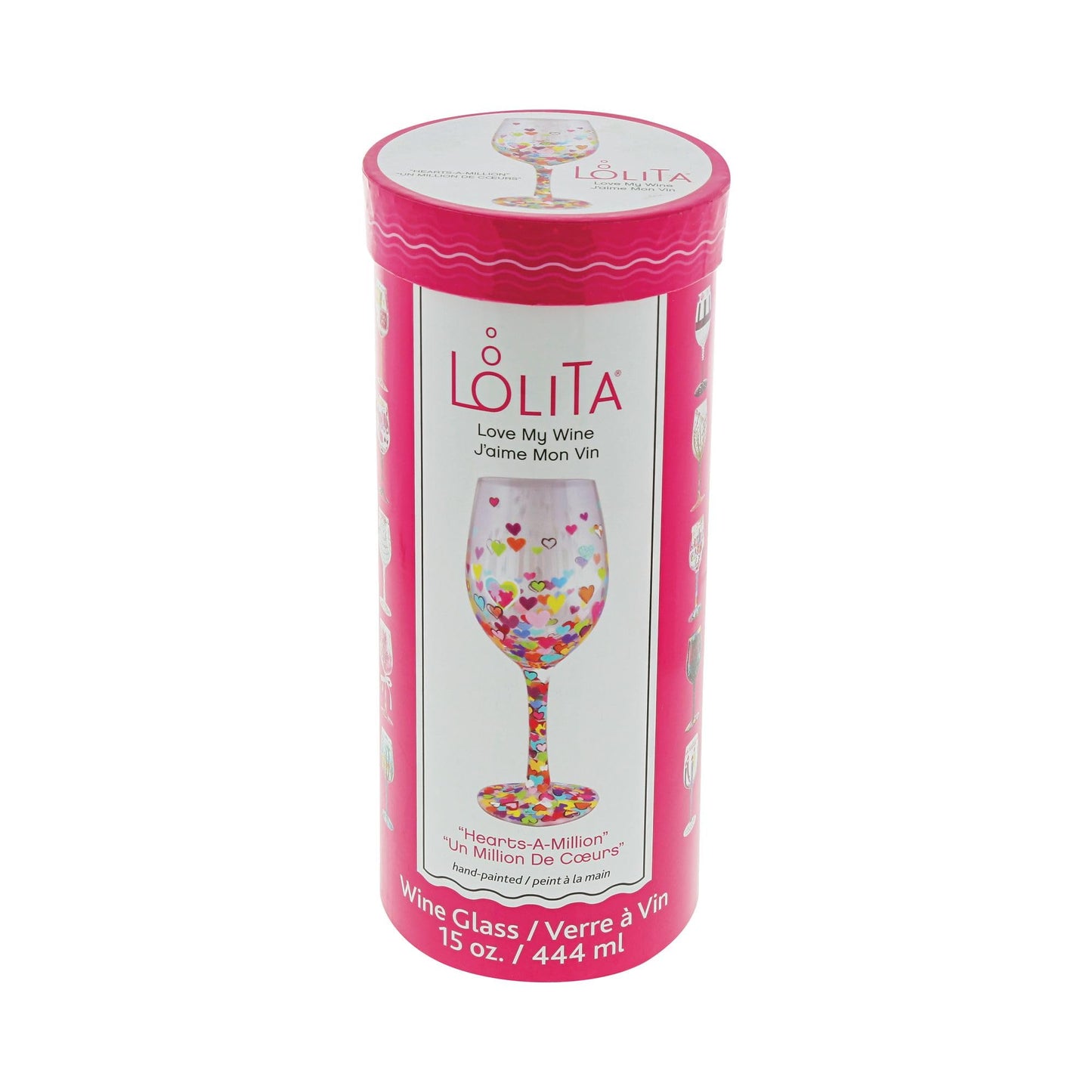 Copa con corazones Lolita – Diseño romántico multicolor