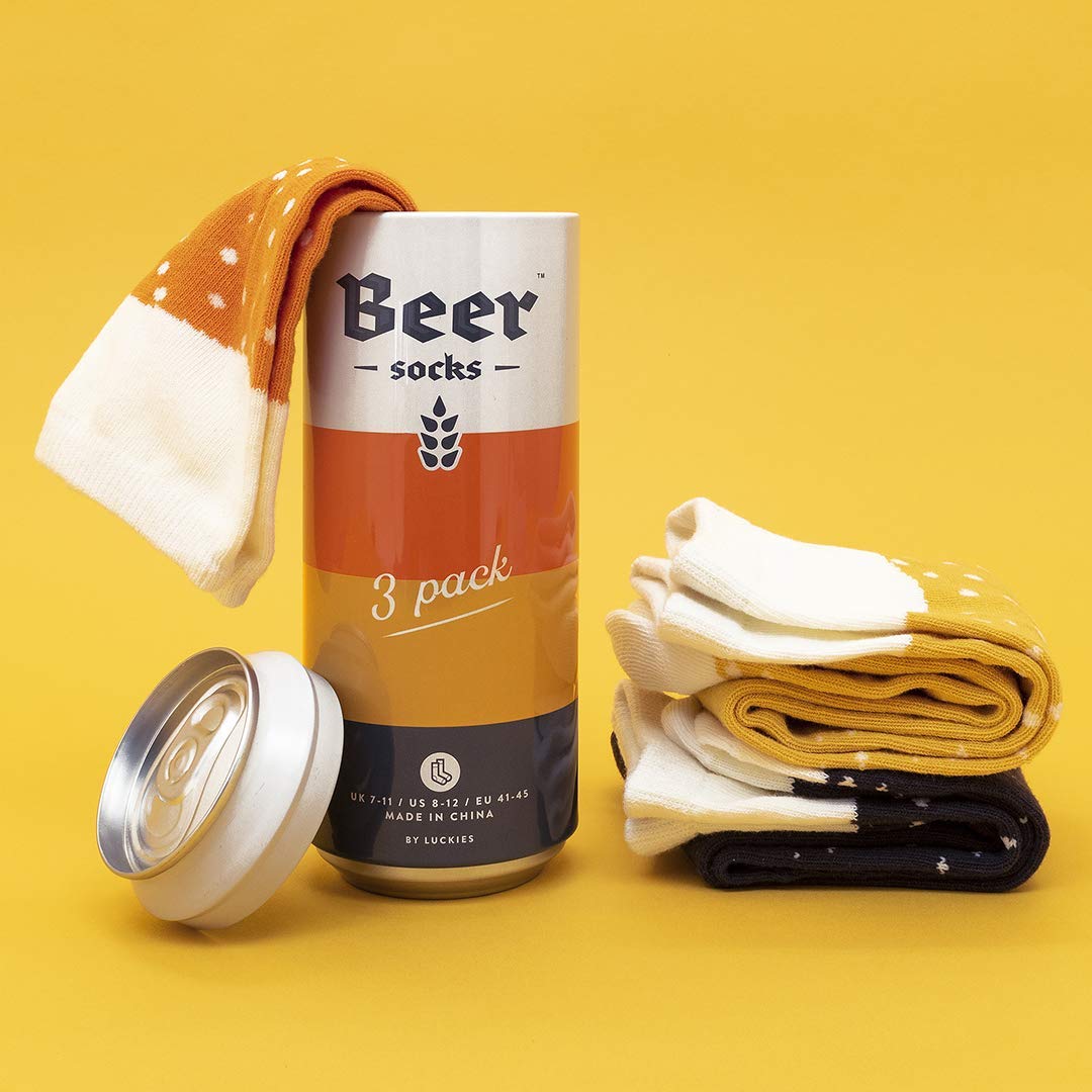 Calcetines de cerveza – Regalo en lata con sabor a humor