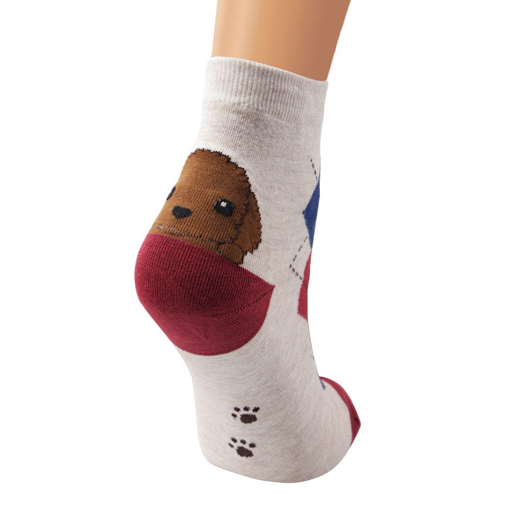 Setc calcetines perrunos – Calcetines con huellitas y perretes felices