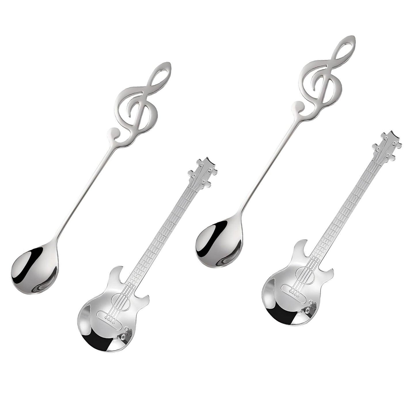 Set de cucharas musicales – Guitarras y notas que endulzan tu café