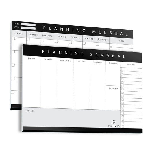 Combo productivo – Planificador mensual + semanal