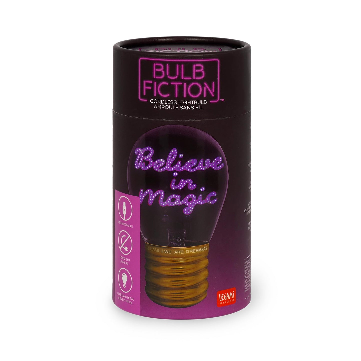 Lámpara bombilla “Believe in Magic” – Un toque de luz y fantasía para tu escritorio