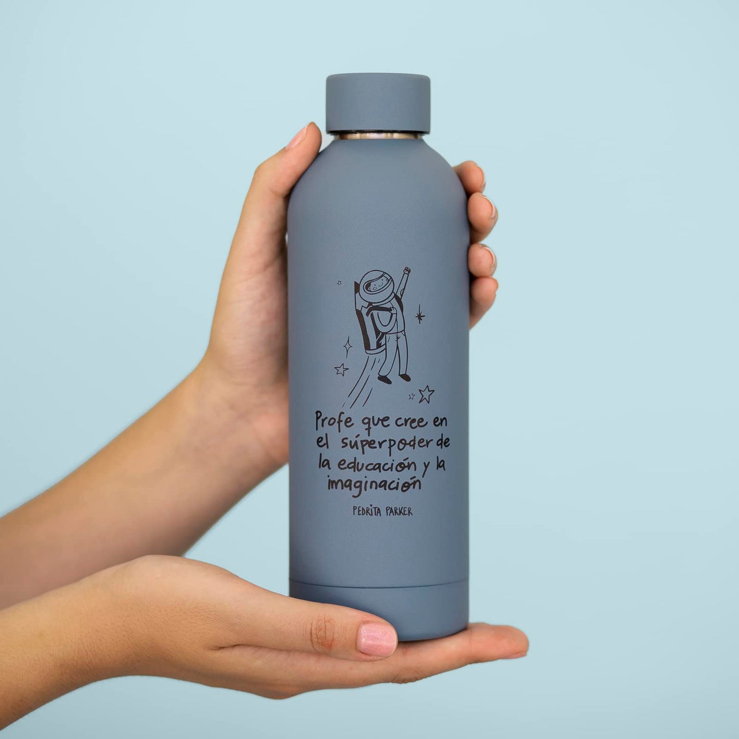 Pedrita Parker Botella termo para Profesores con Superpoderes diseñada