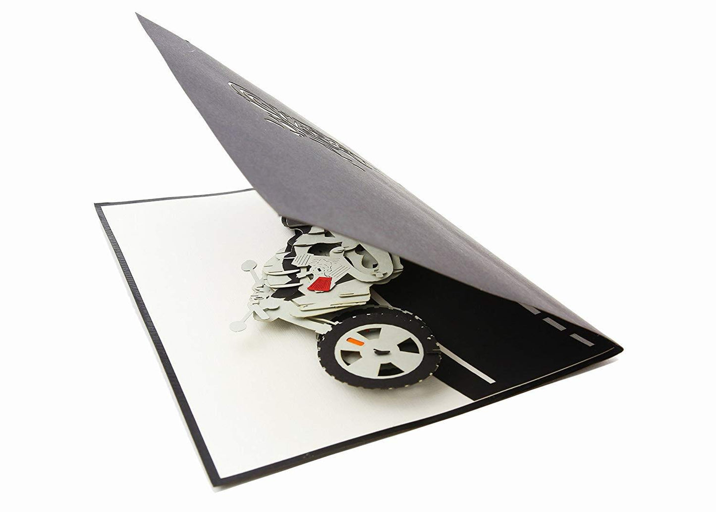 Tarjeta pop-up moto – A toda velocidad en 3D