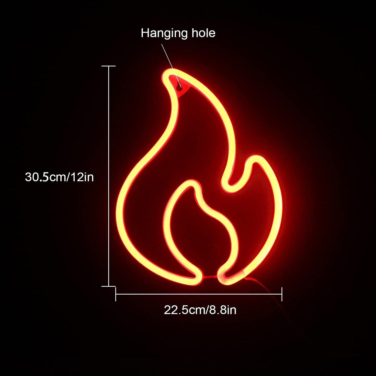 Llama de neón ardiente – Vibra tu espacio