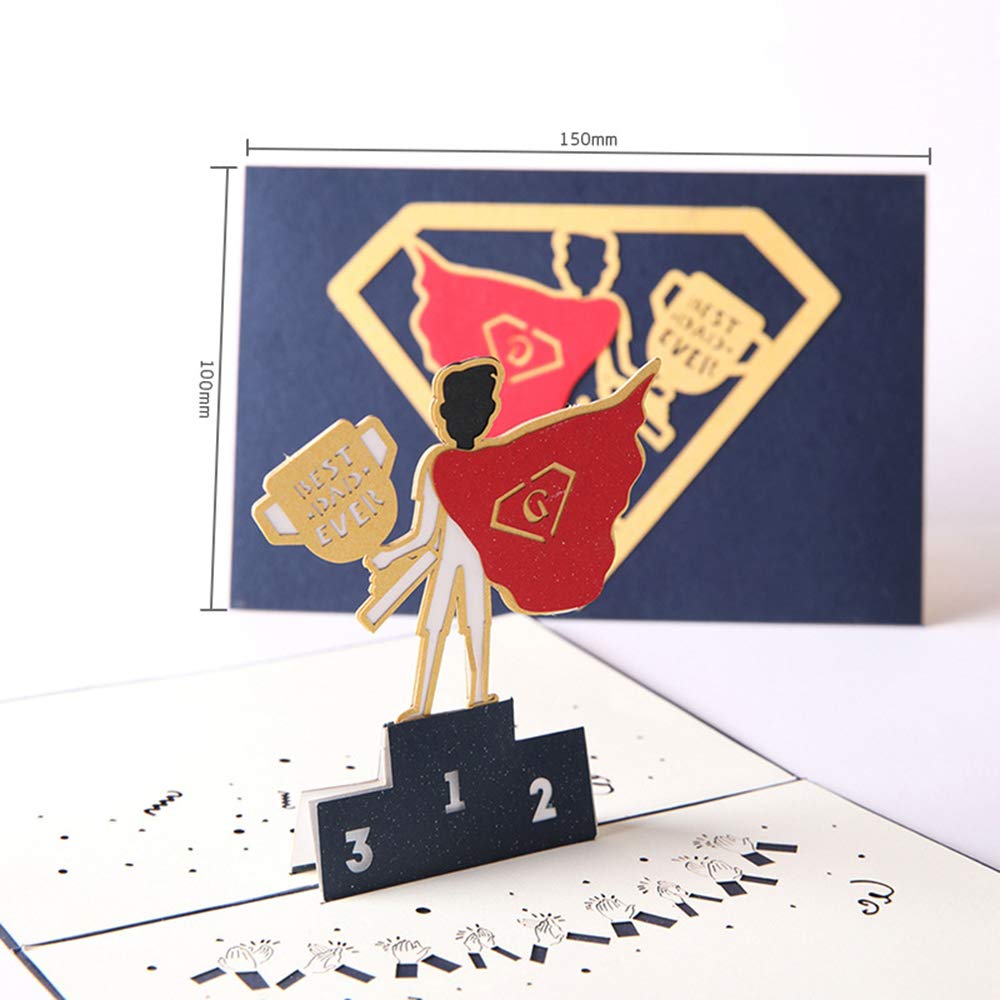 Mi héroe favorito – Tarjeta 3D para padres campeones