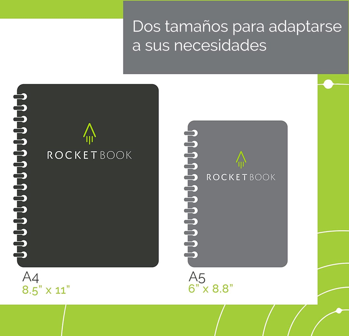 Cuaderno inteligente Rocketbook – Escribe, escanea, borra, repite