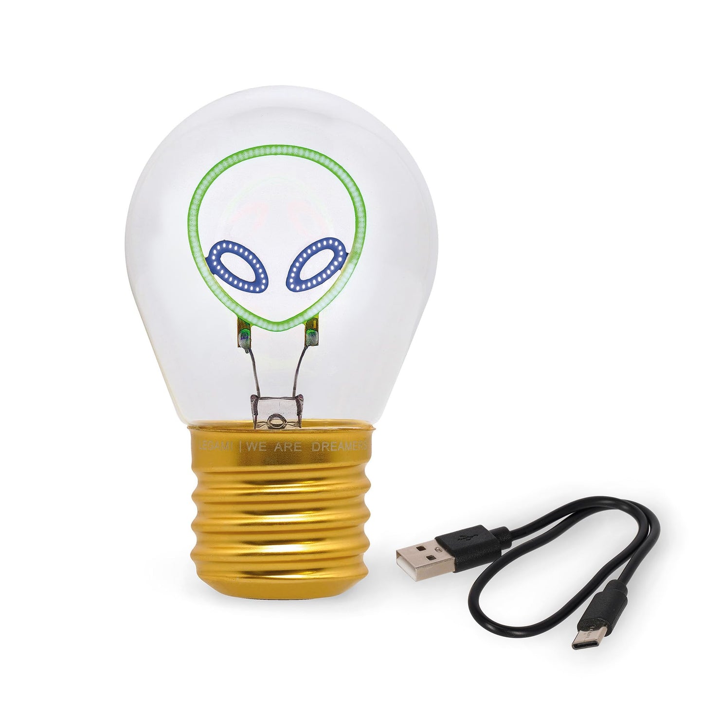 Lámpara bombilla “Alien” – Luz extraterrestre para tu escritorio