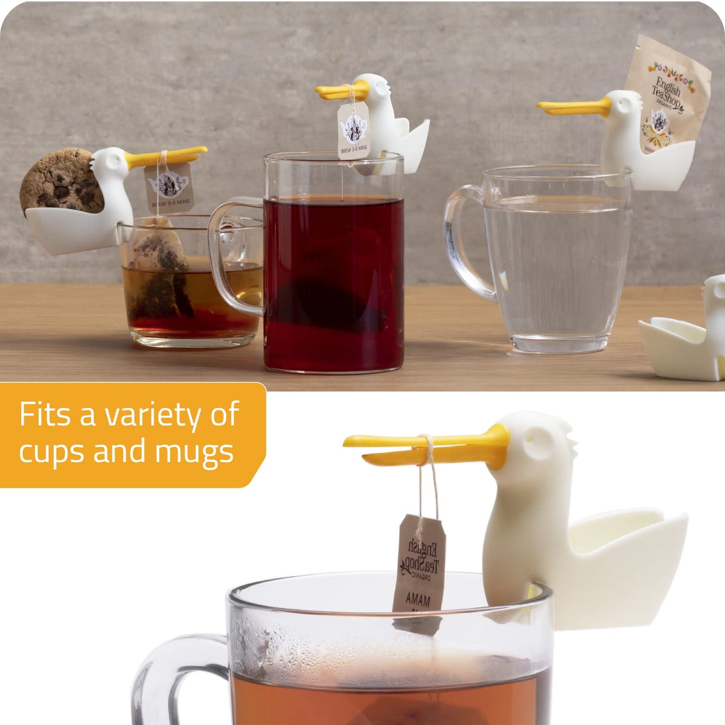 Soporte para bolsitas de té Pelicup – El pelícano que cuida tu infusión