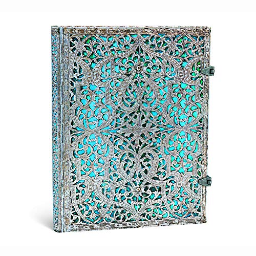 Cuaderno Paperblanks – Silver Filigree Maya Blue