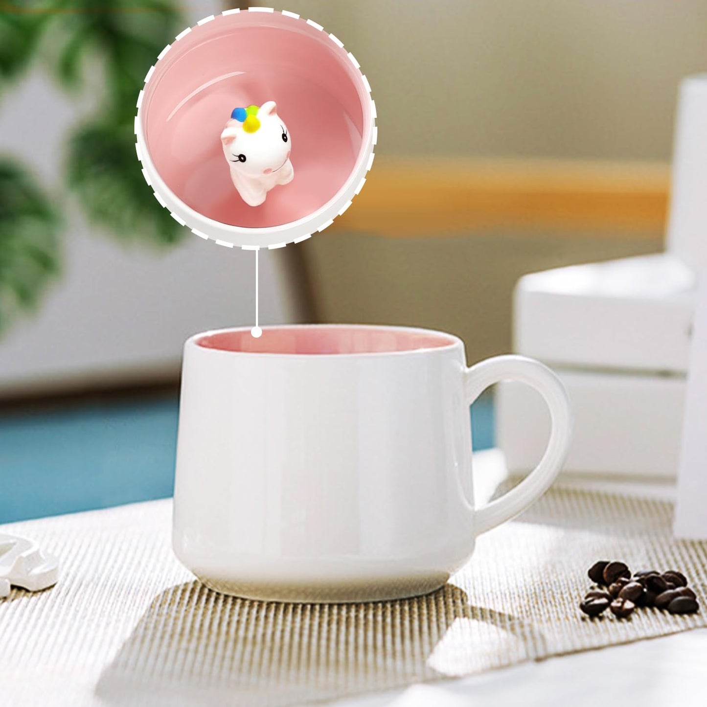 Taza cerámica con unicornio 3D – Magia en cada sorbo