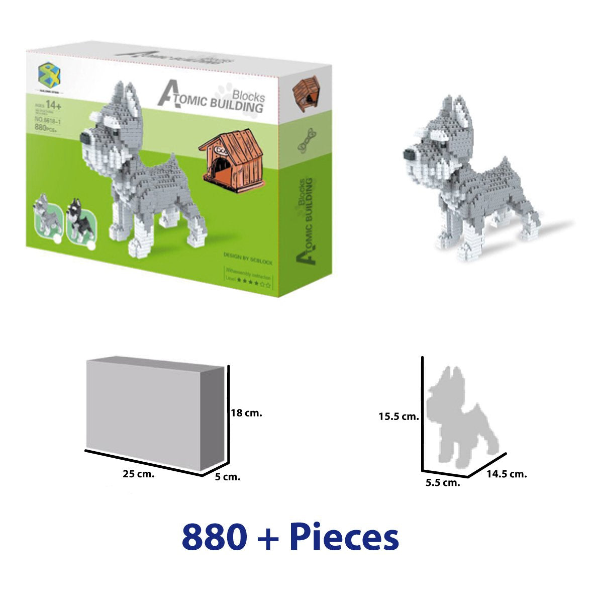 Schnauzer de bloques – Construye tu propio perro miniatura