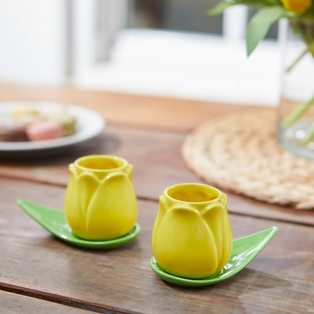 Café tulip – Set de tazas con forma de tulipán