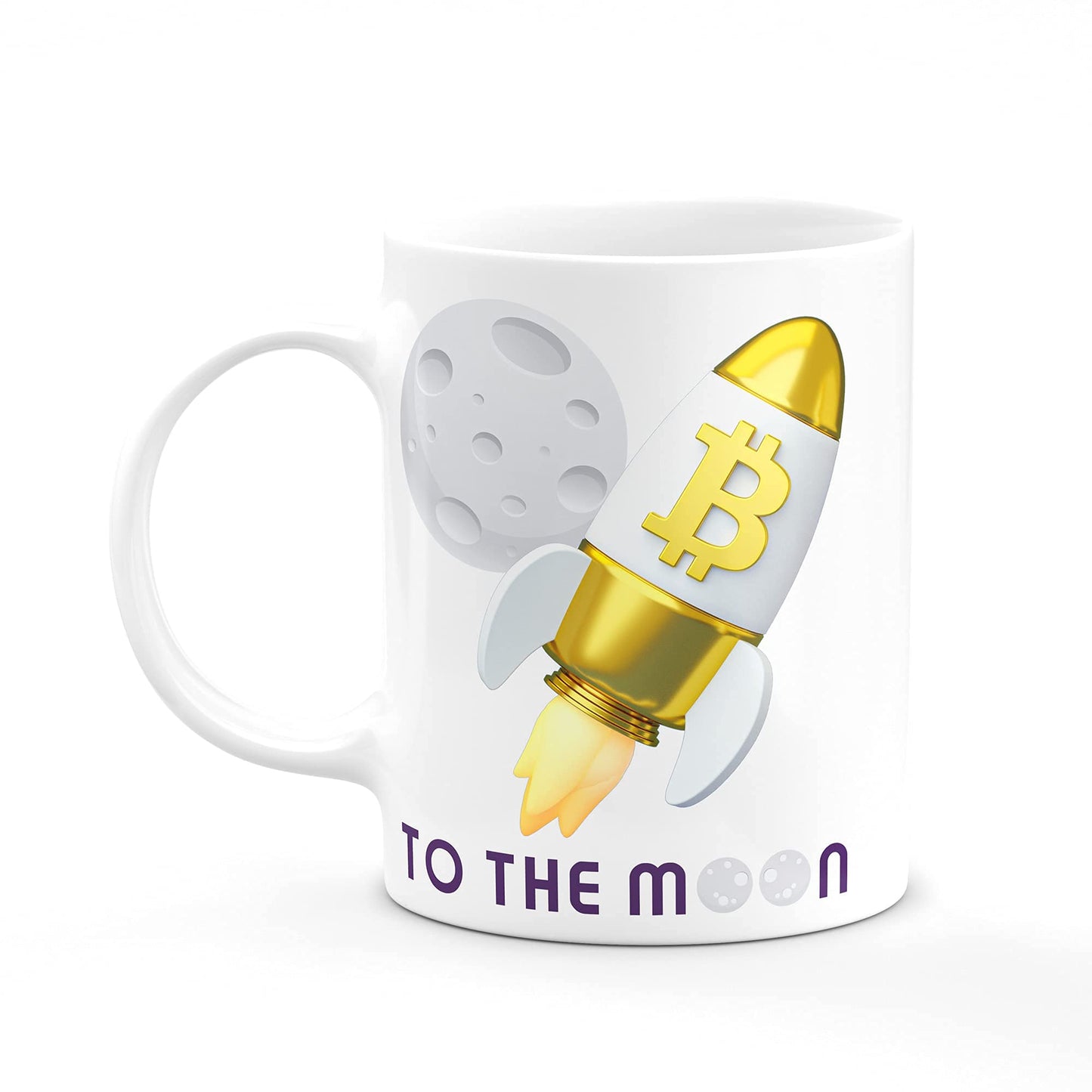Taza Bitcoin “To the moon” – Para holders con cafeína en vena