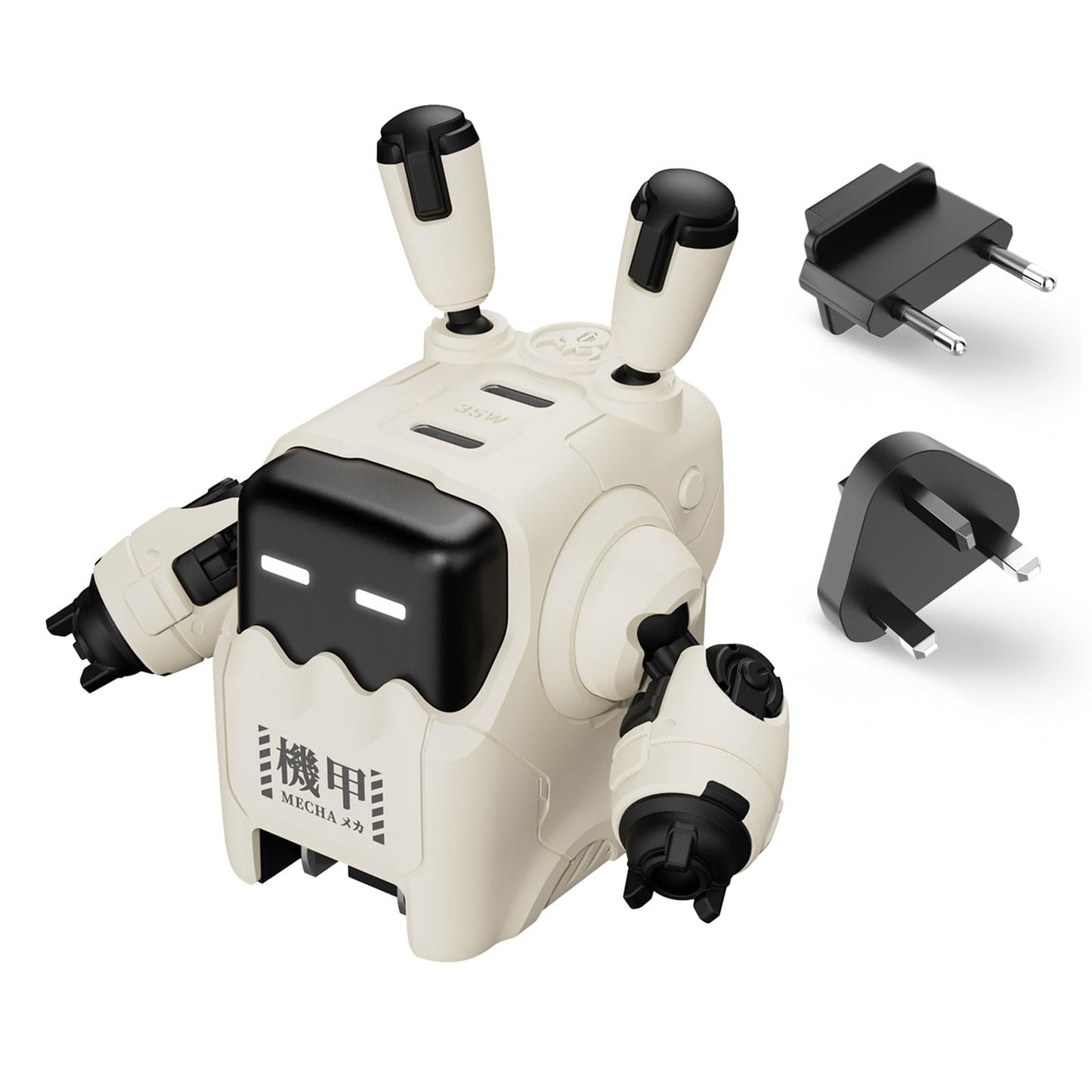 Cargador robot 35W – Enchufa, sonríe y carga dos a la vez