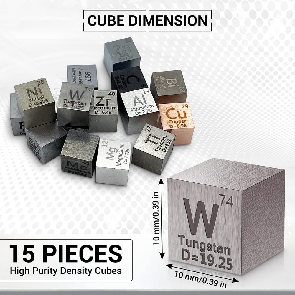 Set de 15 elementos puros – Ciencia comprimida en 10 mm