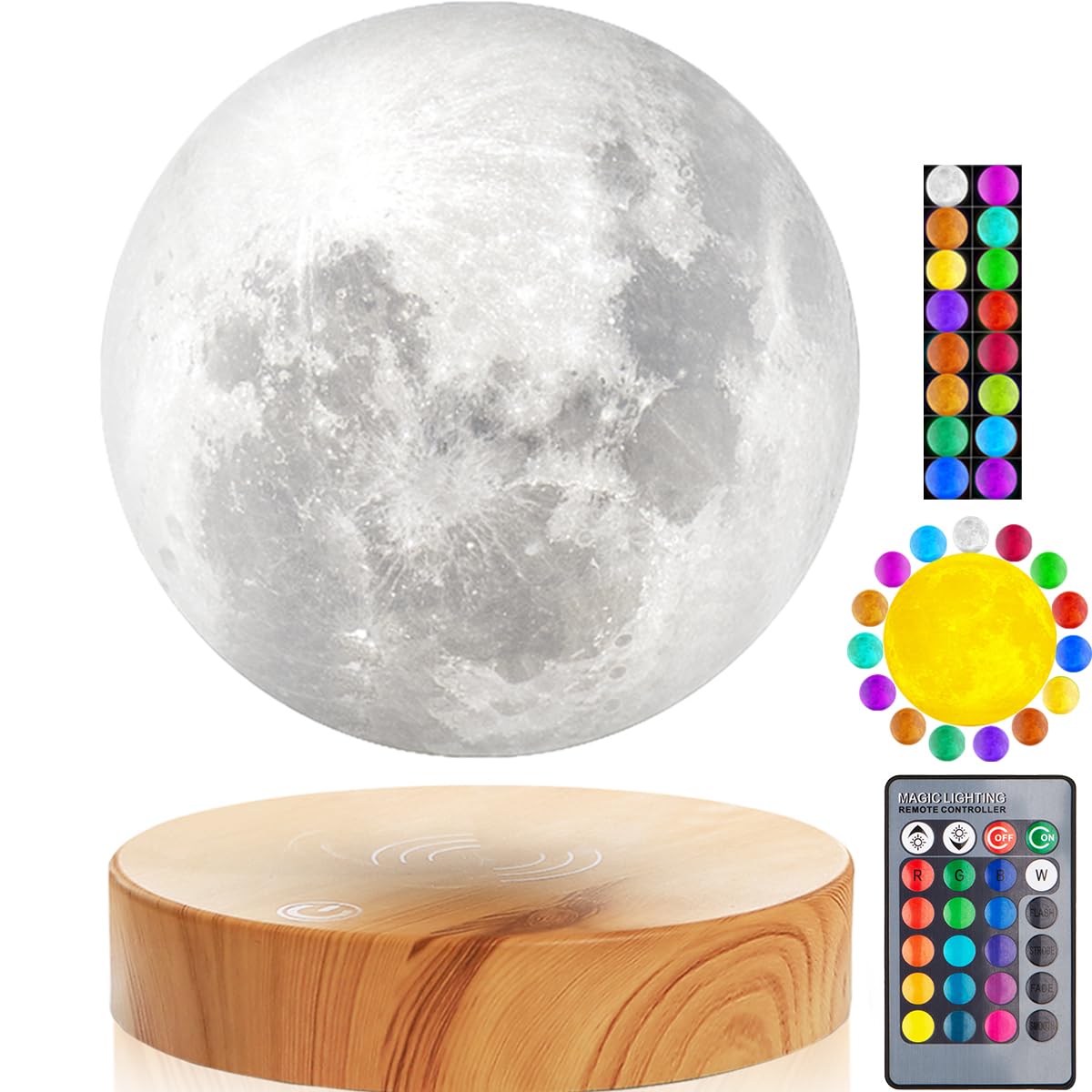 Lámpara lunar flotante – La luna levita sobre tu mesa