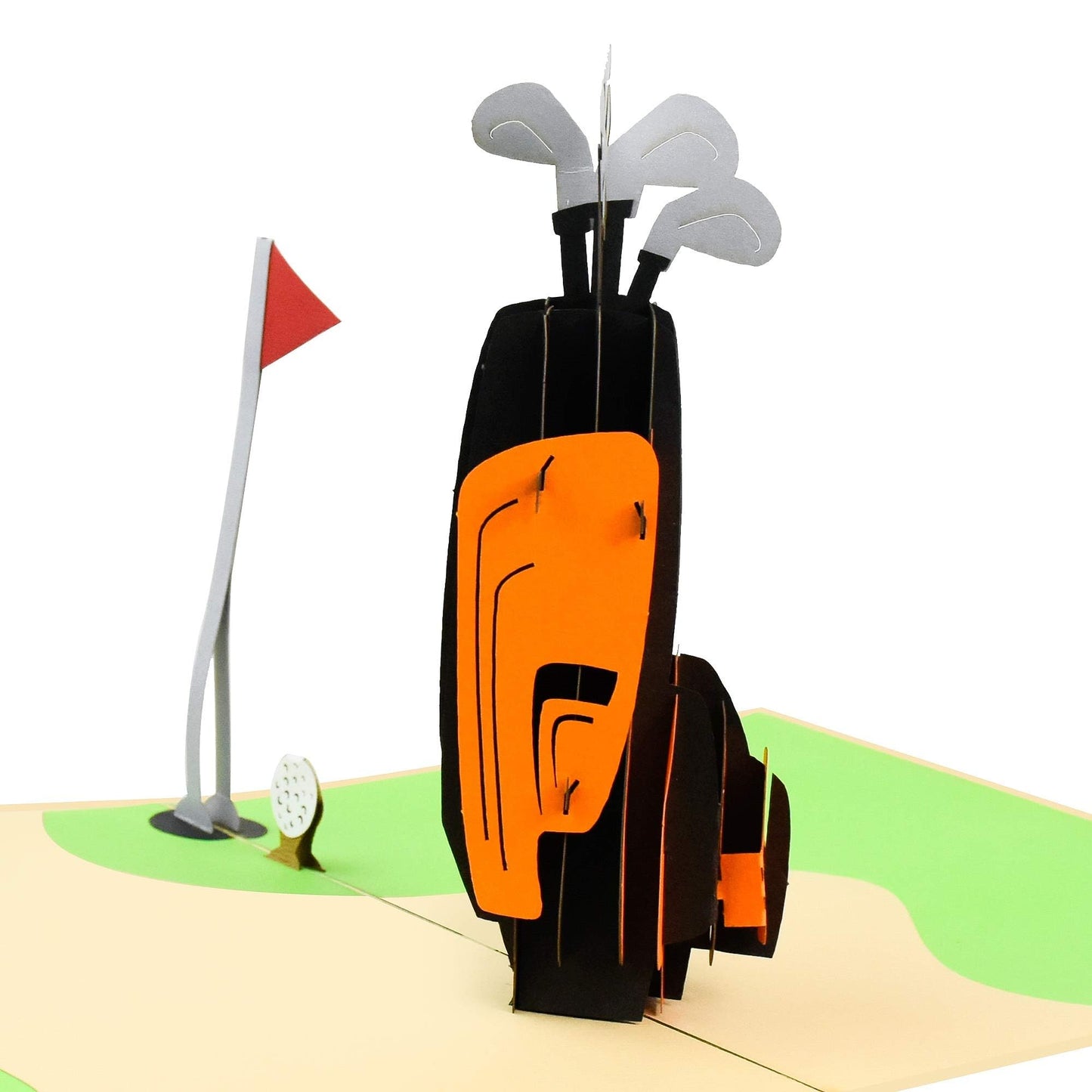 Tarjeta pop-up club de golf – Swing sorpresa en 3D