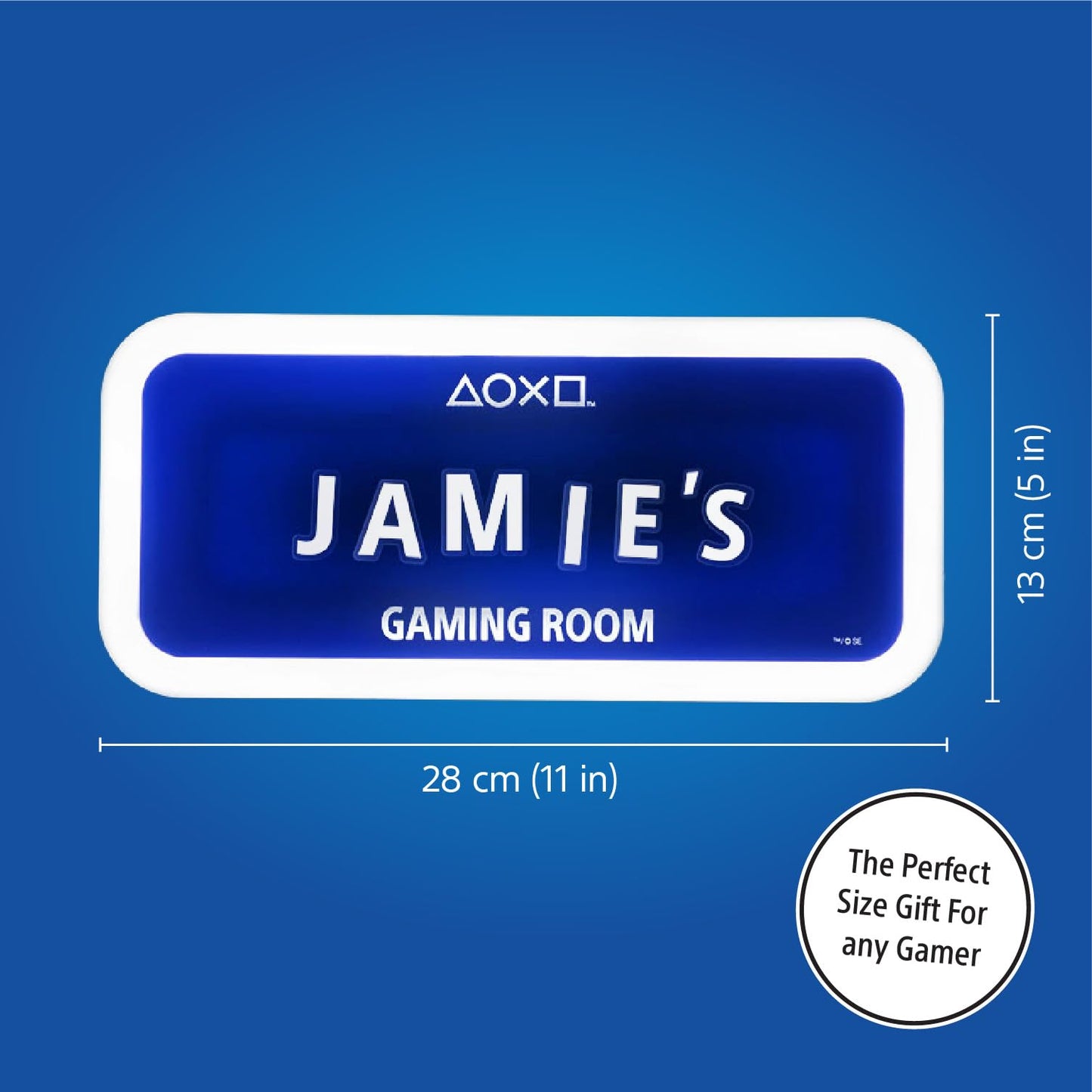 Letrero LED PlayStation personalizable – Tu nombre con luz gamer