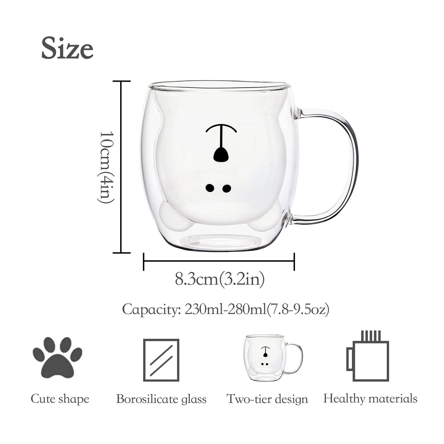 Taza oso polar de cristal – Sorbos que derriten el hielo