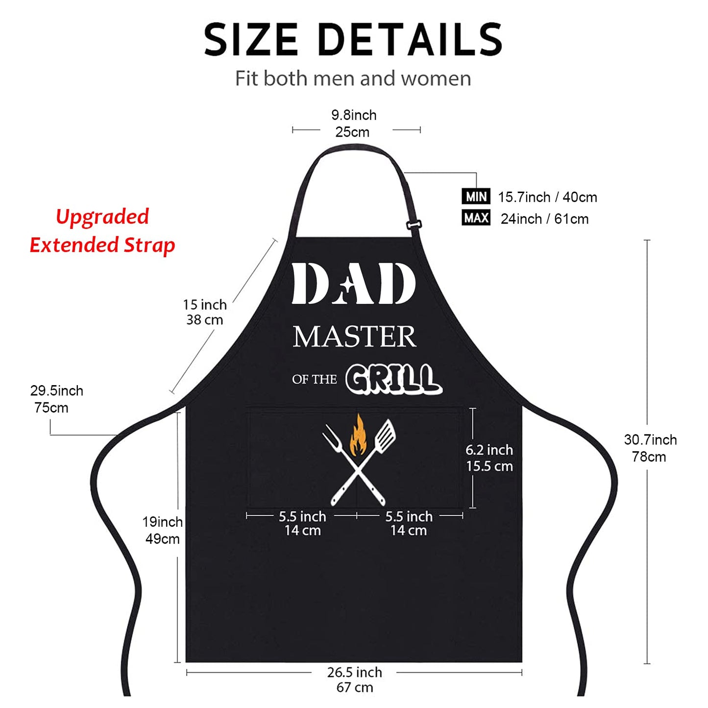Delantal BBQ papá – Para el rey de la parrilla