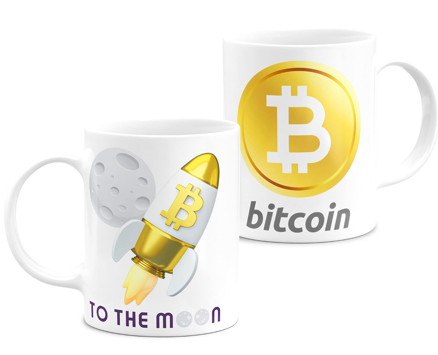 Taza Bitcoin “To the moon” – Para holders con cafeína en vena