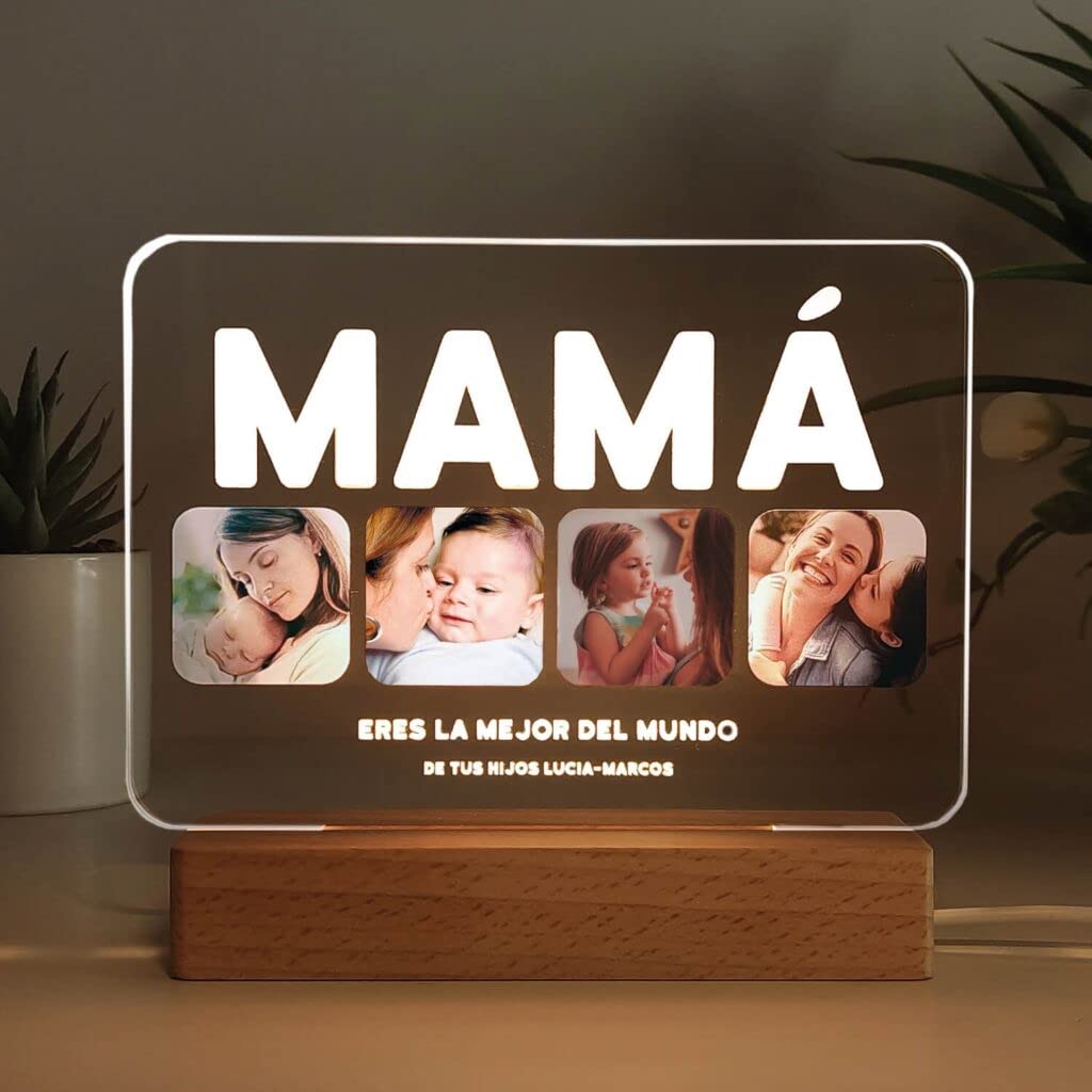 Lámpara mamá – Nombre, frase y mucho cariño