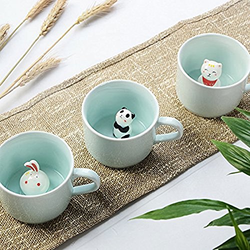Taza panda escondido – Desayuno con mirada achuchable