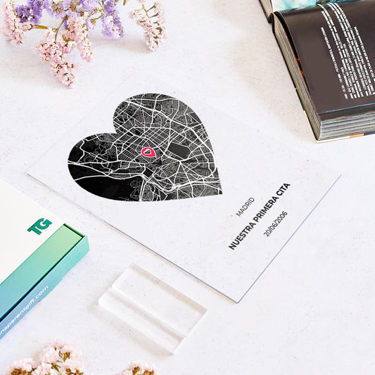 Coordenadas del Amor – Mapa corazón personalizado