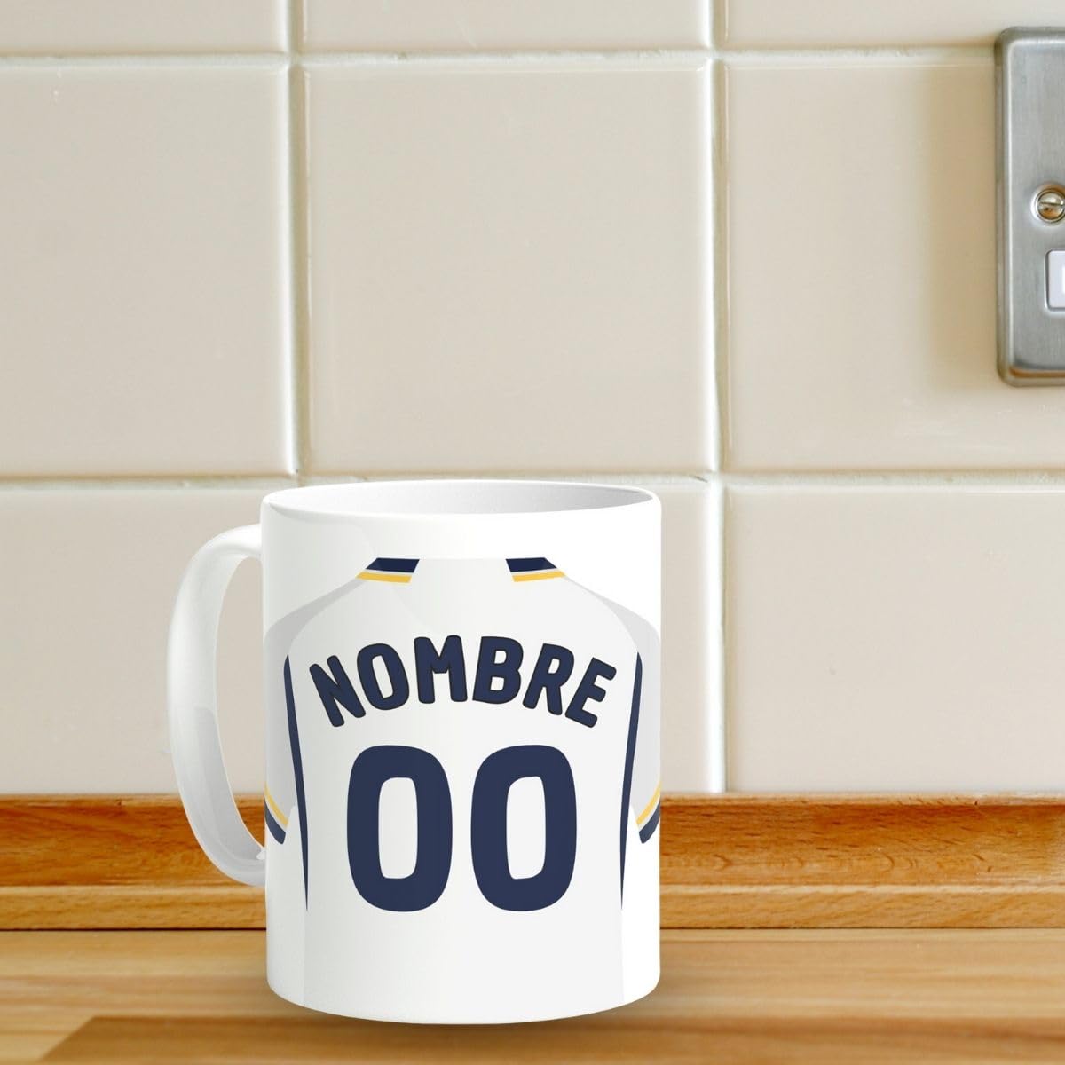 Taza Real Madrid personalizada – Con nombre y dorsal
